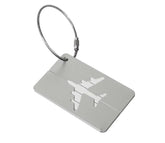 Aluminum Alloy Travel Luggage Tag Hanging Tag Suitcase Tag Plane with Name ID Cards Anti-Lost Solid Color Travel Accessories
