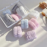 2PCS Reusable Microfiber Spa Wristbands for Face Washing, Yoga, Running, and Sports