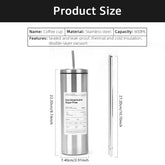 Stainless Steel Coffee Cup Thermoses Double Wall Vacuum Flask Insulated Cup Portable Ice American Coffee Mug Water Bottle