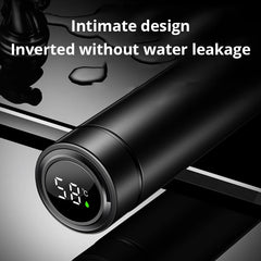 Tea Infuser Thermos: Portable Travel Mug with LCD Touchscreen for Temperature Control of Hot or Cold Beverages