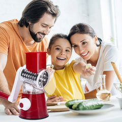 Multifunctional Hand Crank Vegetable Cutter: Efficient Kitchen Shredder and Potato Grater with Innovative Roller Design