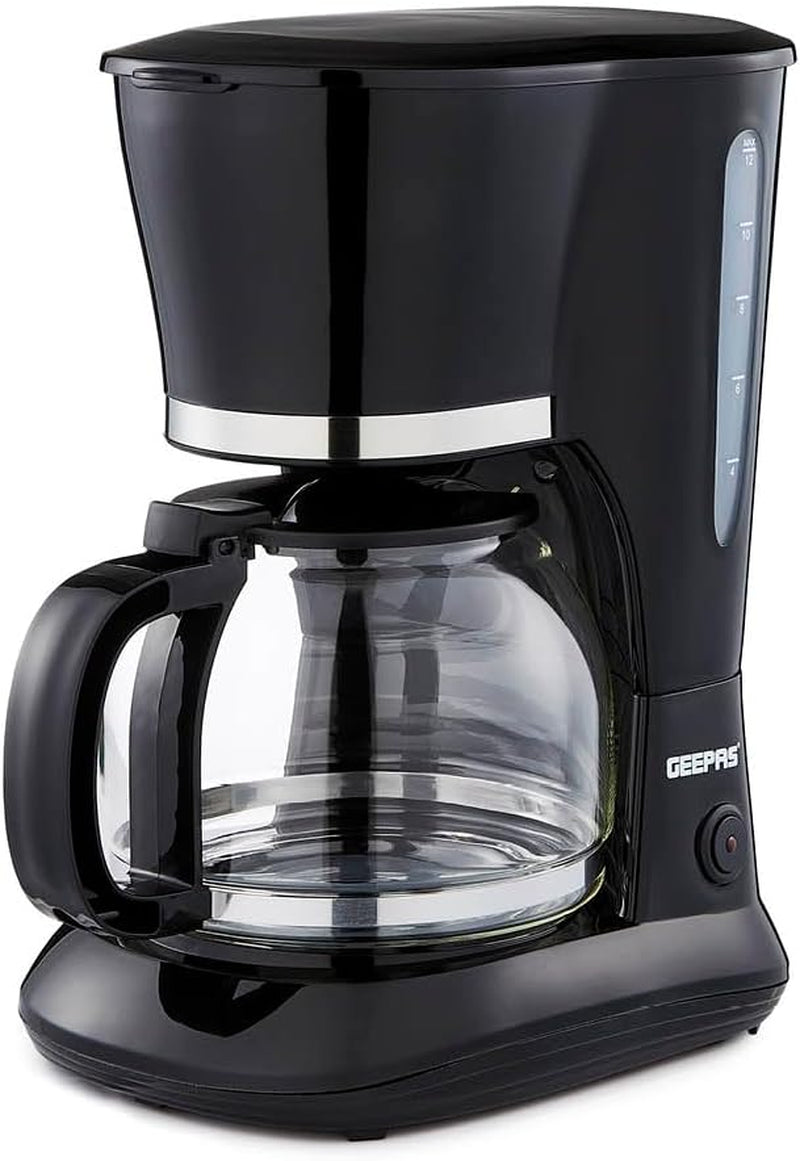 1.5L Filter Coffee Machine | 800W Coffee Maker for Instant Coffee, Espresso, Macchiato & More | Boil-Dry Protection, Anti-Drip Function, Automatic Turn-Off Feature, Black