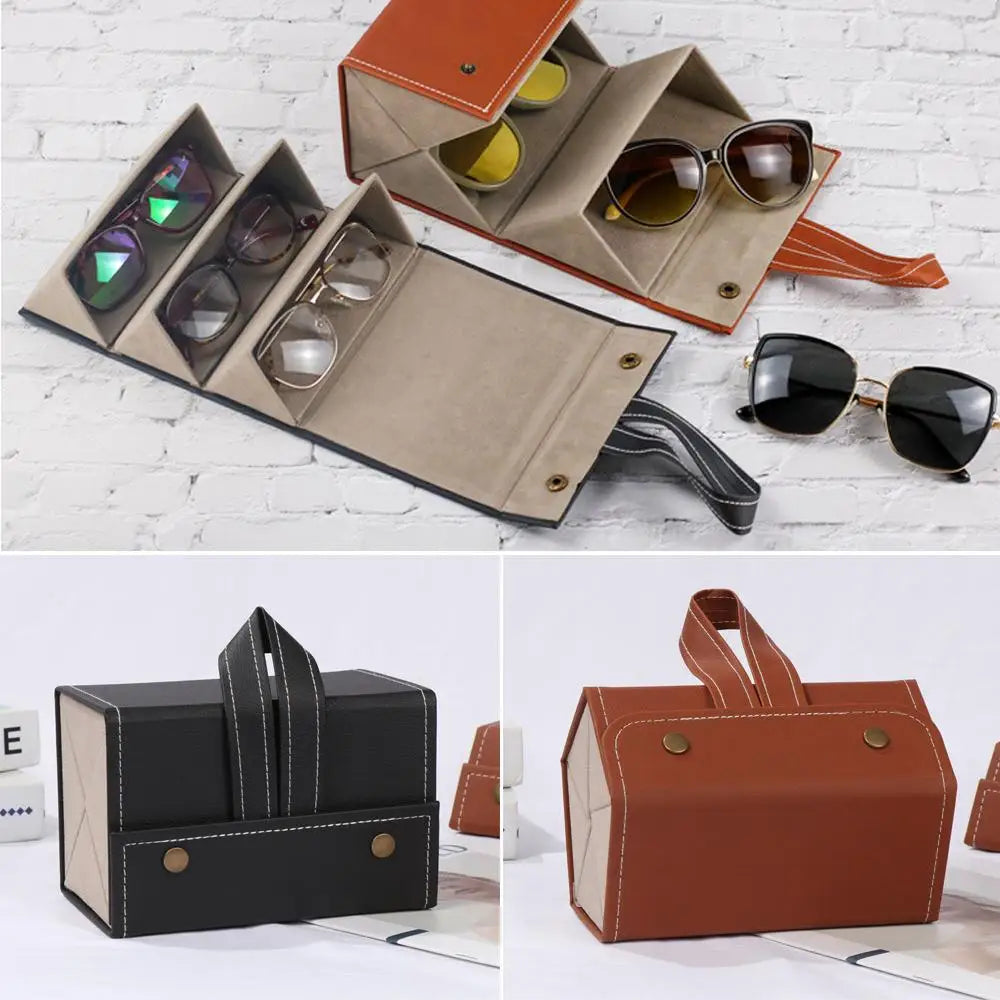 Multi-Slot Portable Glasses Organizer 2/3/4/5/6 Multi-Slot Eyeglasses Storage Display Travel Sunglasses Case