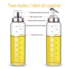 180/300/500Ml Cooking Seasoning Oil Bottle Sauce Bottle Glass Storage Bottles for Oil and Vinegar Oil Dispenser for Kitchen