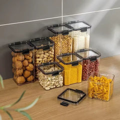 460-1800Ml Sets Kitchen Stackable Sealed Jar Plastic Food Storage Box Multigrain Tank Bottle Dried Fruit Tea Storage Containers