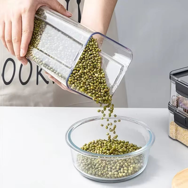 460-1800Ml Sets Kitchen Stackable Sealed Jar Plastic Food Storage Box Multigrain Tank Bottle Dried Fruit Tea Storage Containers