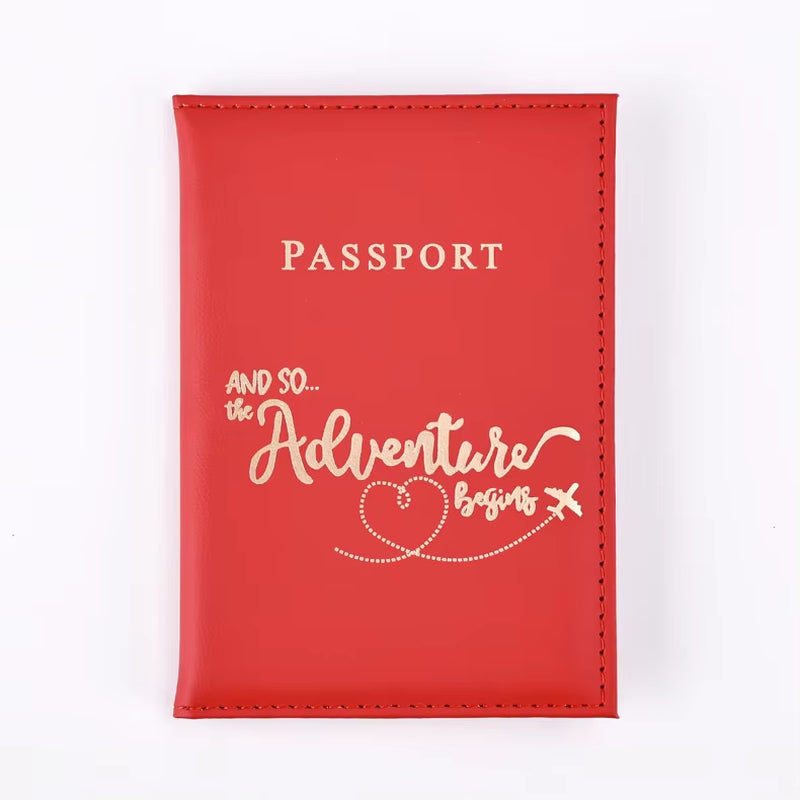 1PCS Passport Cover Bag for Women Men Pu Leathaer Fashion Travel Passport Holder Case ID Name Business Cards Protector Pouch