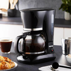 1.5L Filter Coffee Machine | 800W Coffee Maker for Instant Coffee, Espresso, Macchiato & More | Boil-Dry Protection, Anti-Drip Function, Automatic Turn-Off Feature, Black