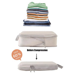 Set/4Pcs Portable Travel Compression Packing Cubes Bag Waterproof Organizer Bags Suitcase Clothes Organizers Handbag Travel Bag